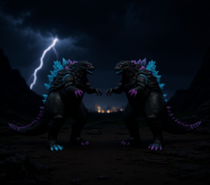 Piccola action figure di Godzilla in scala 1:18, giocattolo da collezione in plastica, modello fantasy science fiction per bambini dagli 8 ai 13 anni, unisex - Product Image 2