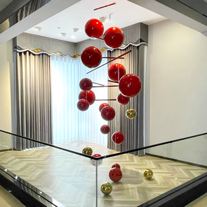 201 304 thép không gỉ Hollow Bóng liền mạch gương bóng Sphere trang trí treo quả bóng - Product Image 4