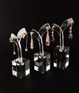 Ensemble <span class=keywords><strong>de</strong></span> présentoirs <span class=keywords><strong>de</strong></span> boucles d'oreilles en acrylique transparent, 3 pièces, haut <span class=keywords><strong>de</strong></span> gamme, accessoires Photo, bijoux en vogue, Style moderne - Product Image 1