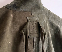 Veste de travail en toile de denim sergé à design personnalisé, lavage délavé, fermeture éclair, crochet de pont, patchwork vintage, camionneur, pompier