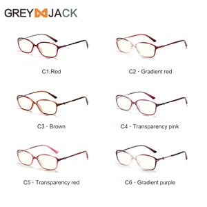 Lunettes anti-lumière bleue Greyjack pour femmes, monture ovale TR90, design rétro avec charnières à ressort pour la protection de la myopie - Product Image 5
