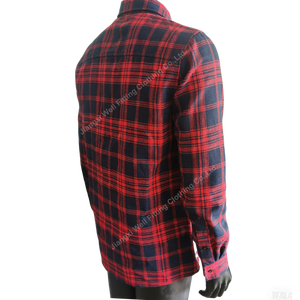 Camicia <span class=keywords><strong>a</strong></span> <span class=keywords><strong>quadri</strong></span> di flanella in cotone 100% <span class=keywords><strong>a</strong></span> manica lunga personalizzata da <span class=keywords><strong>uomo</strong></span> vestito nuovo di alta qualità per stile Casual con Longline svasato primaverile - Product Image 5