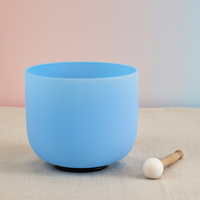 Bol chantant en cristal givré, tonifié pour les chakras, son parfait, instruments de guérison sonore en quartz pour la méditation et la relaxation