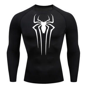 2025 nuova camicia da uomo a compressione per il Fitness sportivo da ginnastica attillate magliette da ginnastica atletiche ad asciugatura rapida T-Shirt con motivo a <span class=keywords><strong>ragno</strong></span> - Product Image 1