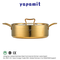 Braiser Oem Odm Casserole peu profonde professionnelle pour haute cuisine, compatible induction et gaz, avec rondeau à souderie sans soudure pour la réduction de sauce