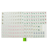 160pcs Set Ubin Mahjong Akrilik Amerika 2-Lapisan Tema Golf Hijau Kristal untuk Olahraga Luar Ruangan, Hadiah, Tersedia, Diskon