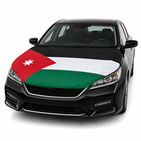 Housse de capot de voiture personnalisée avec drapeau jordanien, 41x61 pouces, cousue, résistante aux intempéries, pour les équipes sportives, les rencontres de voitures et les événements en plein air