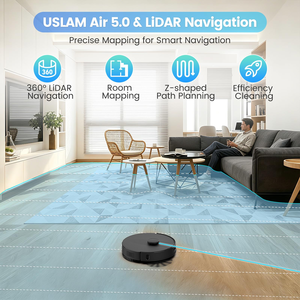 Aspirateur robot intelligent automatique pour la maison avec filtre à eau en plastique HEPA, fonctions de nettoyage humide et sec pour la maison et l'hôtel, prise US - Product Image 3