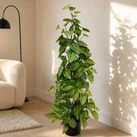 Plante artificielle de lierre vert de 100 cm de haut, feuilles réalistes en forme d'érable, résistante aux UV et à l'eau, fausse plante en pot pour villa et hôtel