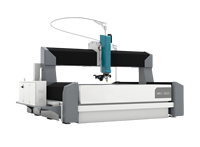 Machine de découpe CNC à jet d'eau professionnelle 5 axes de type mini-pont, haute précision, avec roulement de moteur 4kW, charge utile 500 kg/m, pour métal et pierre