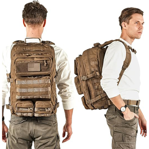 Sac à dos tactique robuste <span class=keywords><strong>Coyote</strong></span> Tan <span class=keywords><strong>45L</strong></span> grande capacité, sac Molle, fermeture éclair étanche, sac d'assaut 3 jours, camping, chasse - Product Image 3