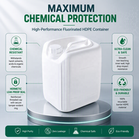 Bidon en PEHD fluoré de 15 L, résistant aux produits chimiques, anti-perméation, étanche, empilable, pour produits agrochimiques