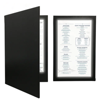 Porte-menus LED en cuir PU personnalisable SheFan A4/A5, rechargeable, éclairage intégré, épaisseur 20 mm, pour KTV et restaurants