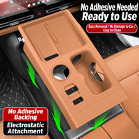 Pour Chery I CAUR V27 2026 : Tapis de protection en silicone pour console centrale avec couvercle porte-gobelet, accessoires intérieurs de voiture
