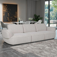 En stock en gros Milan Creative Salon Hôtel Furntiue Rangée droite Dossier Trois Places Escargot Canapé