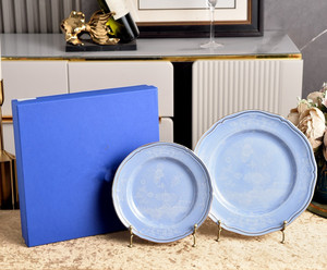 Juego de Platos de Porcelana con Diseño Floral Moderno y Lujoso Europeo, 2 Piezas, Ecológico, Personalizable, Decoración para el Hogar y Negocios - Product Image 4