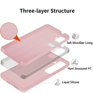 Pour pour S21 Ultra Liquide Silicone Antichoc Téléphone Cas Échantillon Gratuit De Luxe Personnalisé Couleur Compatible A52 A51 A72 S20FE - Product Image 2