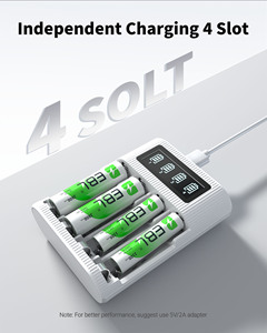 ก้อนแบตเตอรี่แบบชาร์จไฟได้ ebl 1.2V 2800mAh 1100mAh AA AAA AAA มีช่องเสียบที่ชาร์จแบตเตอรี่มือถือแบบสมาร์ท NiMH AA 4ช่อง - Product Image 4