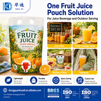 Pochette personnalisée pour jus de fruits 3L, sac réutilisable à fond plat avec poignée de transport et robinet inférieur pour marques de jus