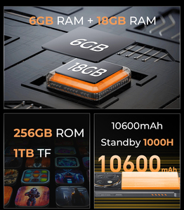 Smartphone robuste Oukitel G10F1, 10600 mAh, 6 Go de RAM, 256 Go de ROM, bandes 4G globales, Android 14, 48 MP, NFC - Product Image 2