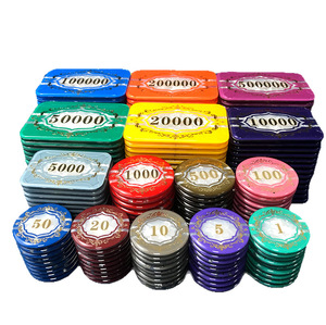 Fichas/Tokens de Póker Iónicos de Alta Temperatura con Estampado en Caliente, Acrílicos, Ecológicos, Diseño Exquisito, Anti-falsificación, para Uso con Tarjetas - Product Image 1