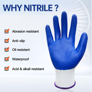 XINGYU-Guantes DE TRABAJO resistentes para jardín, guantes de mano de poliéster recubiertos de nitrilo, guantes de seguridad de nitrilo de goma resistentes - Product Image 2