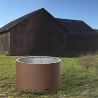 Nouvel arrivage Grand poêle à palettes sans fumée de 28 pouces rond en acier corten pour le jardin