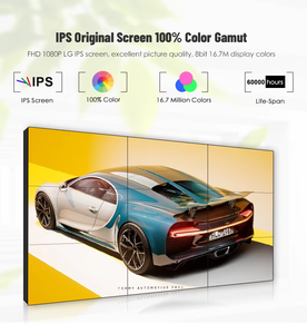 Video Wall LCD de 55 Pulgadas, Bisel Super Delgado de 0.88mm, 4k UHD, IP65, Soportes Frontales PoP Out, 3x3, para Centros Comerciales <span class=keywords><strong>y</strong></span> Tiendas Minoristas - Product Image 3