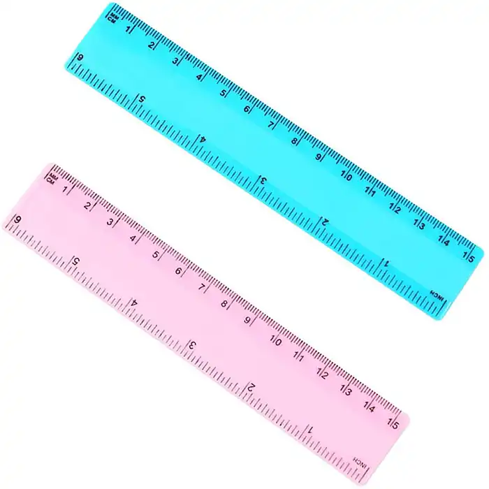 color plastic flexible ruler metric measuring