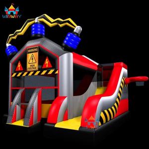 Château gonflable combiné haute tension avec toboggan Shining Knight Party Rentals WINWAYTOYS PVC 5x4m Capacité 5-10 - Product Image 4