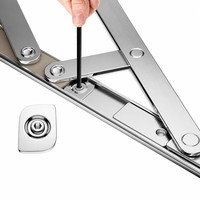 Bisagra de ventana de acero moderna y duradera de 180 grados, invisible, oculta, con fricción, para baño y cocina