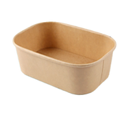 Boîte en papier kraft rectangulaire biodégradable et recyclable, écologique, avec couvercle anti-buée, personnalisable, pour plats à emporter, sucre