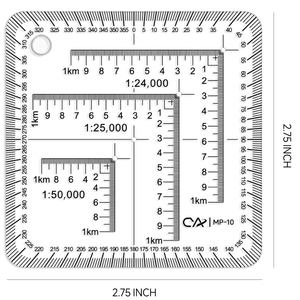 Regla de Esquina UTM de Plástico Flexible DF PM-10 con Escala de Coordenadas 1:24,000, 1:25,000 y 1:50,000 para Mapas - Product Image 5