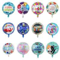 Ballons en feuille d'hélium ronds de 18 pouces personnalisés en usine, Joyeux Anniversaire, Globos Feliz Cumpleanos pour la décoration de fête