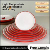 Assiette peu profonde épaissie de 7 pouces, style occidental, pour buffet de restauration rapide et plat à fondue, vente en gros, style minimaliste