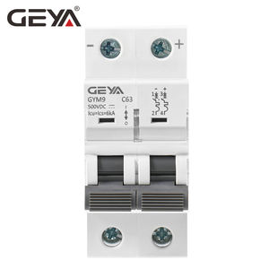 Interruptor de Circuito Solar Miniatura GEYA <span class=keywords><strong>GYM9</strong></span> 2P/4P DC500V/1000V, Precio de Fábrica, 6kA 50/60 Hz, para Sistemas Solares Fotovoltaicos - Product Image 1