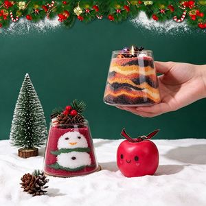 Vela aromática DIY de arena pintada con diseño navideño y de Halloween, adorno lindo hecho a mano, regalo para bodas y fiestas, venta al por mayor - Product Image 1