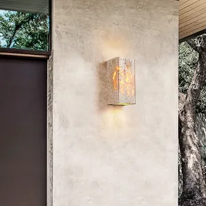 Wabi Sabi Travertin <span class=keywords><strong>Extérieur</strong></span> Pierre <span class=keywords><strong>Applique</strong></span> <span class=keywords><strong>Murale</strong></span> Étanche Lumière LED <span class=keywords><strong>Applique</strong></span> pour Porte Couloir et Chambre Décor - Product Image 4