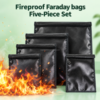 Set Tas Faraday Anti Api Anti Air Khusus, Kantong Pemblokir Sinyal RFID EMF untuk Laptop, Tablet, Ponsel, Kunci Mobil, Anti Pelacakan