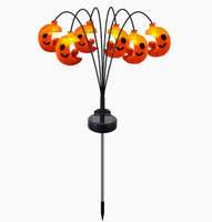 Lampu Taman Labu Surya Halloween, Lampu Jalur Surya Tahan Air untuk Dekorasi Halaman Rumput dan Pesta Liburan