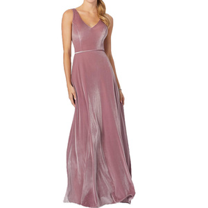 <span class=keywords><strong>De</strong></span> bal <span class=keywords><strong>de</strong></span> mariage robes longues Vintage v-cou sans manches étage longueur velours robes <span class=keywords><strong>de</strong></span> <span class=keywords><strong>demoiselle</strong></span> <span class=keywords><strong>d</strong></span>'<span class=keywords><strong>honneur</strong></span> - Product Image 2