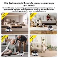 Caméra de sécurité mobile avec surveillance à distance des animaux domestiques, robot de navigation pour toute la maison, connectivité sans fil, compagnon vidéo