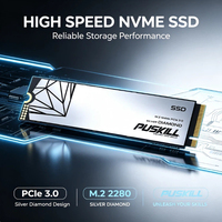 PUSKILL 1TB 2TB NVMe SSD M.2 PCIe 3.0 X4 Internal Solid State Drive Kapasitas Besar Kecepatan Tinggi Desktop Laptop Gaming