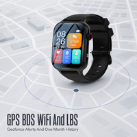 Montre connectée A80 étanche IP67 4G GPS avec bouton SOS, appel vidéo, caméra, longue autonomie pour les voyages et le camping en extérieur