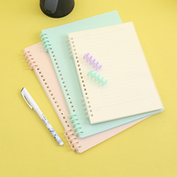 Classeur de cahier A4 Offre Spéciale anneau en plastique à 5 trous avec feuilles mobiles et matériau de reliure en spirale