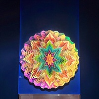 Moulin à vent cinétique en métal GLK en acier inoxydable de 12 pouces, étanche, épaisseur 0,5 mm, pour jardin extérieur, installation suspendue, œuvre d'art