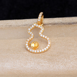 <b>DIY</b> Pearl Jewelry <b>Accessories</b> 6-7mm Small Silver Gourd Pendant with Empty Holder 6041 Bead Size Packaged in a <b>Bag</b> - Product Image 4