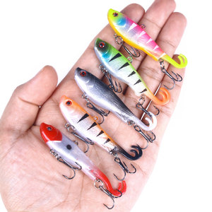 SKM New Arrival esche da pesca 7cm-12g Jig Head Swim bait con coda Modulare di acqua salata attira lucci in Silicone e gomma - Product Image 3
