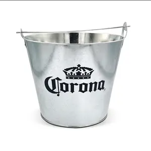 Leasylife Großhandel Custom Logo Gedruckt 5L Galvani zed Metal Beer Beverage Corona Eis kübel