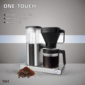 Cafetera de Goteo de un Toque con Pausa Automática, Carcasa de Acero Inoxidable, Enchufe Estadounidense para Uso Doméstico - Product Image 4